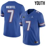 Youth Florida Gators #7 Danny Wuerffel NCAA Jordan Brand Royal Authentic Stitched College Football Jersey TTL1762JP